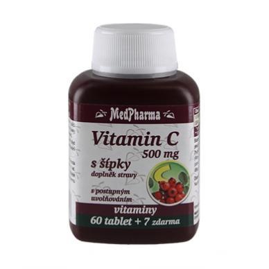 MEDPHARMA Vitamín C 500mg se šípky s postupným uvolňováním 67 tbl.