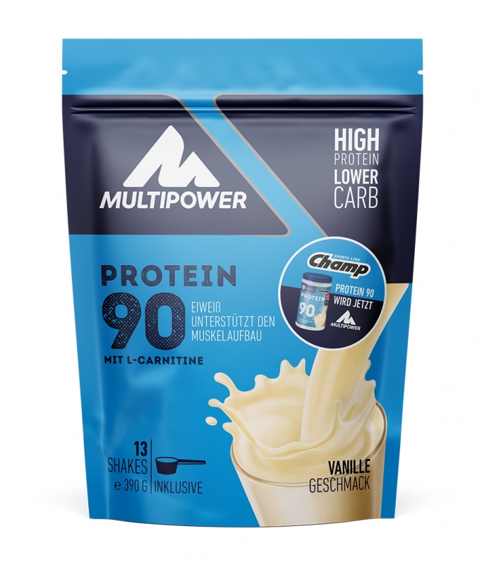 MULTIPOWER PROTEIN 90 s L-carnitinem 390g