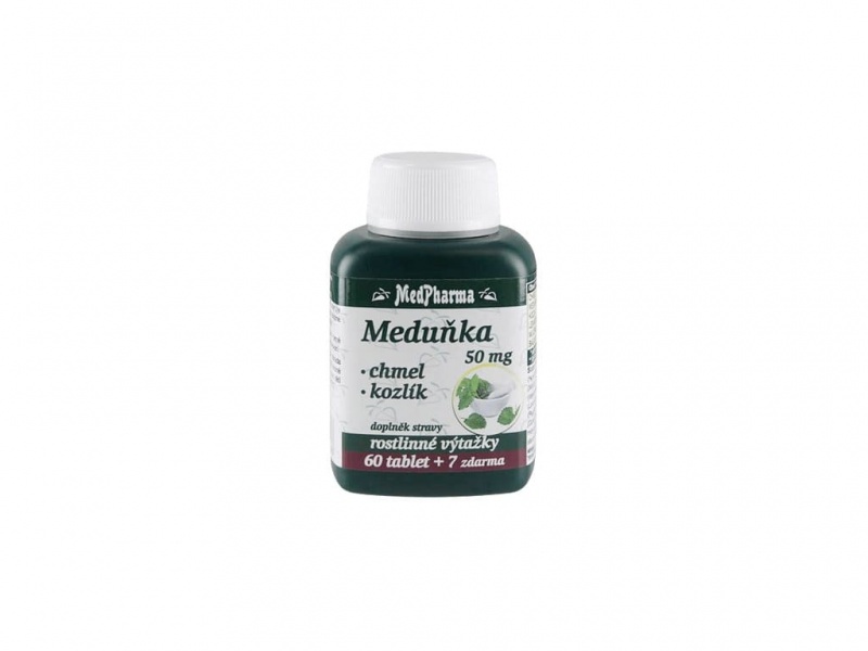 Meduňka 50 mg + chmel + kozlík